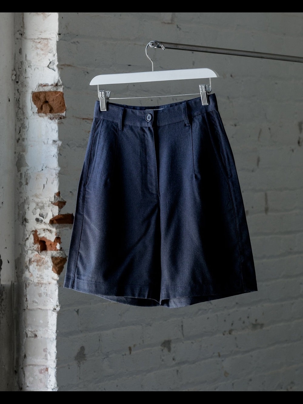 Ecologyst Navy Marino Tailored Shorts